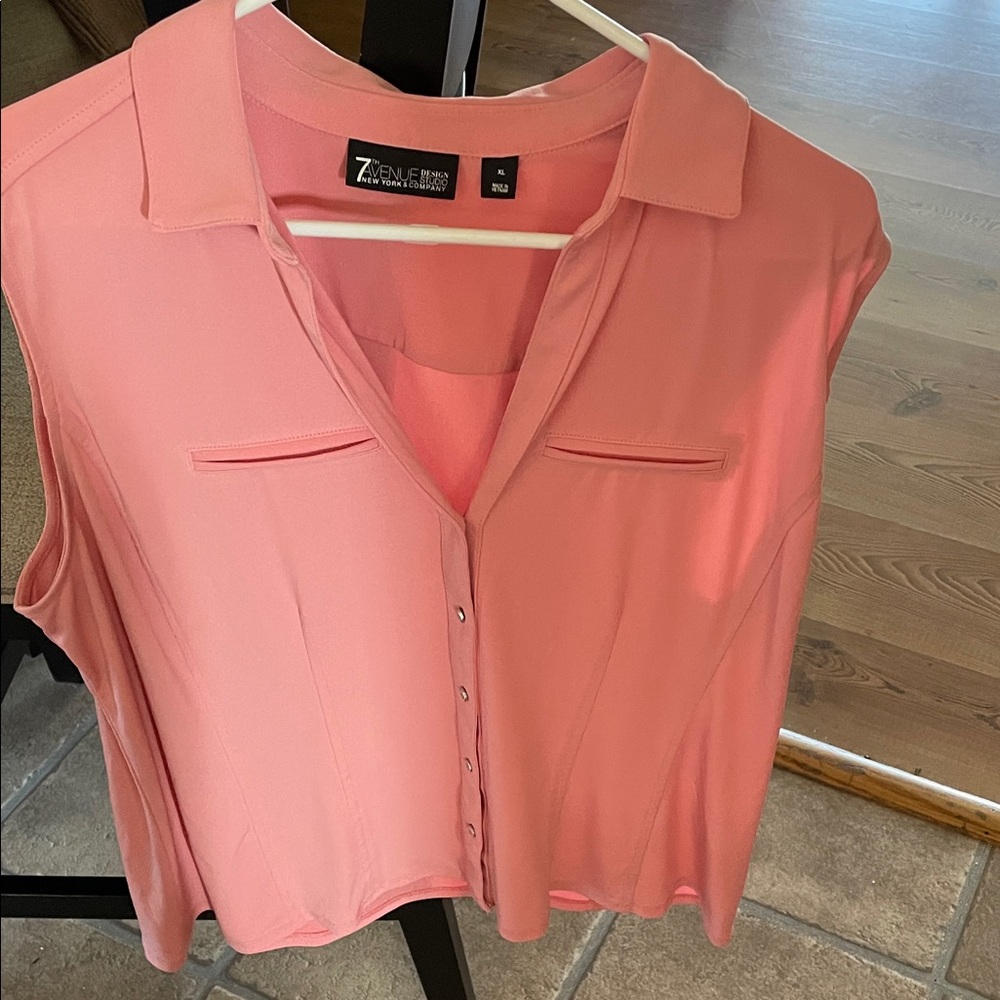 7th Avenue Pink Sleeveless Blouse